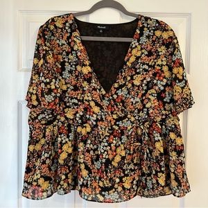 Madewell Floral multicolored blouse top